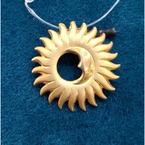 92.5 ITALIAN GOLD FINISH SILVER CHAIN PENDENT